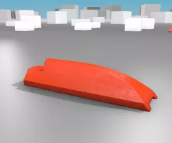White and Red Road Traffic Barriers - Part 1 - Low-poly  3D model