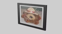 Wide Picture Frame Low-poly  3D model