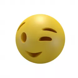 Winking Face Low-poly  3D model