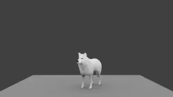 wolf made in blender Low-poly  3D model