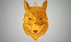 Wolf Necklace 3D print model