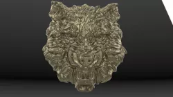 wolf relief 3D print model