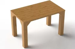 Wood Table 3D model