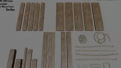 Woods  and  Ropes Low-poly  3D model