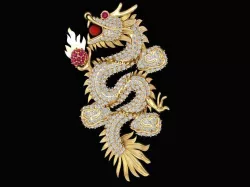 1450 Dragon Pendant  3D print model