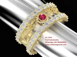 1543 Diamond Dragon Ring 3D print model
