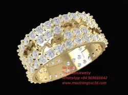 1551 Diamond Dragon Ring 3D print model
