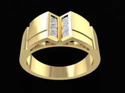 1570 Korea style Men Ring 3D print model