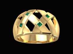 1572 Diamond Men ring 3D print model