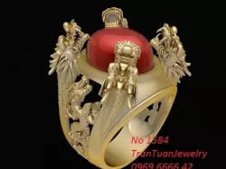 1584 Lucky Dragon Ring 3D print model