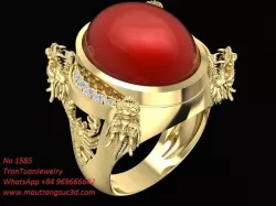 1585 Dragon Ring with Scorpico On sinde 3D print model