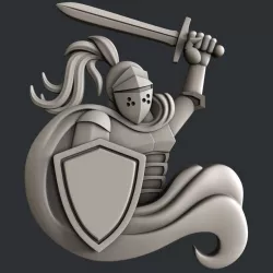 3d STL models for CNC router or 3d printer  knight 3D print model