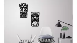 African mask wall decoration  2 Masks  3D print model