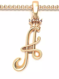 Alphabet Initial pendant letter A 3D print model