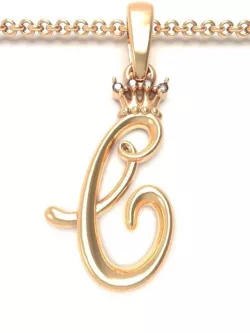 Alphabet Initial pendant letter C 3D print model