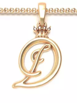 Alphabet Initial pendant letter D 3D print model