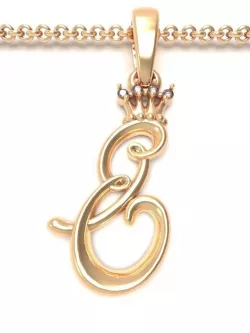 Alphabet Initial pendant letter E 3D print model