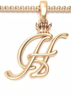 Alphabet Initial pendant letter H 3D print model