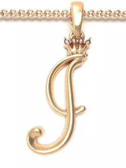 Alphabet Initial pendant letter J 3D print model