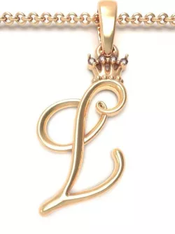 Alphabet Initial pendant letter L 3D print model