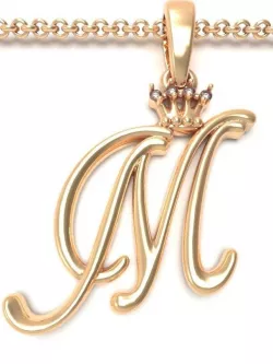 Alphabet Initial pendant letter M 3D print model