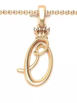 Alphabet Initial pendant letter O 3D print model