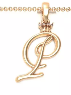 Alphabet Initial pendant letter P 3D print model