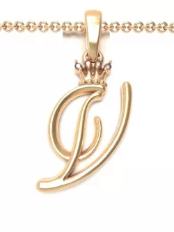 Alphabet Initial pendant letter V 3D print model