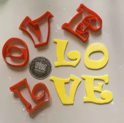  Alphabet LOVE  cookie cutter 3D print model