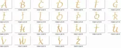 ALPHABETS LETTERS COLLECTION 26 FILES 3DM STL PRINTABLE  3D print model