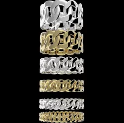 Assorted Cuban Link Band Ring 3D print model