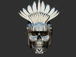 Aztec Skull 3D print model