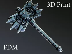 Barbed axe 3D print model