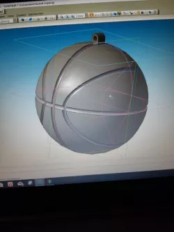 basketball keychain 3D print model