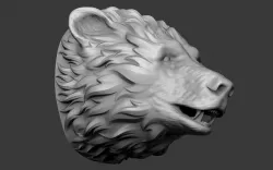 Bear head 3D print model
