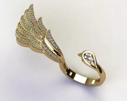 Bird ring 2x ring 3D print model