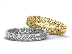 Braided wedding ring Many finger sizes  3dmodel 3D print model
