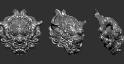 Chiness LionHead 3D print model