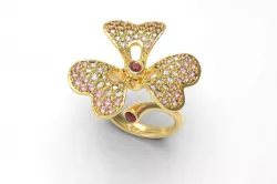 Clover Flower ring 3D print model