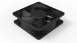 Computer Cooling Fan Case with Fan Blade 3D print model
