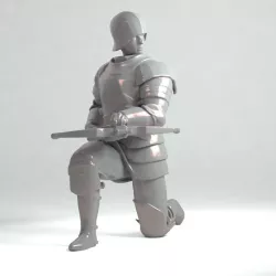 Crossbowman later middle ages 3D print model