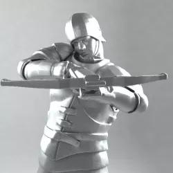 Crossbowman later middle ages 3D print model