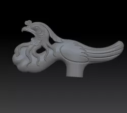 Crutch handle of phoenix 3D print model