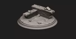 custome rubble Base for miniatures - Figures - version 02 3D print model