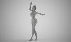 Dancing Short Hair Woman 3D print model