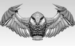 Detailed Flying Bird Owl  3D print model