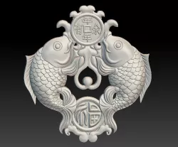 double fish 3D print model