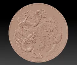 dragon and phoenix 3D print model