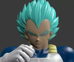 DRAGON BALL CHARACTER BLUE VEGETA 3D print model