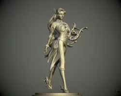 Eladrin  women Bard pathfinder 3D print model  3D print model